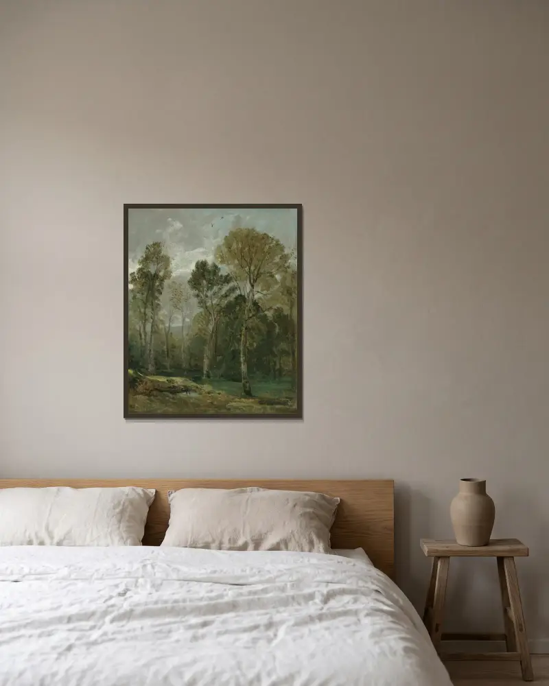 Widok na zagajnik, John Constable w ramie na ścianie