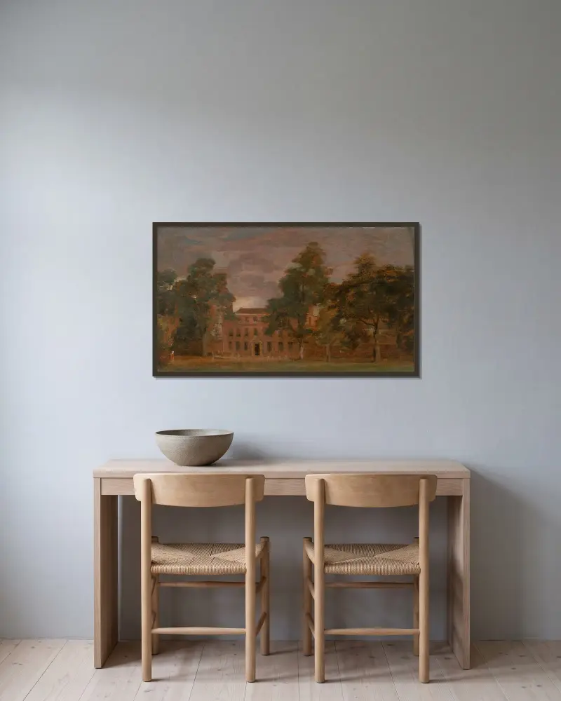 West Lodge, East Bergholt von John Constable gerahmt an einer Wand