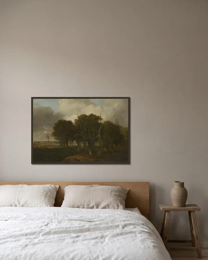 Hautbois Common, Norfolk av John Crome inramad på en vägg
