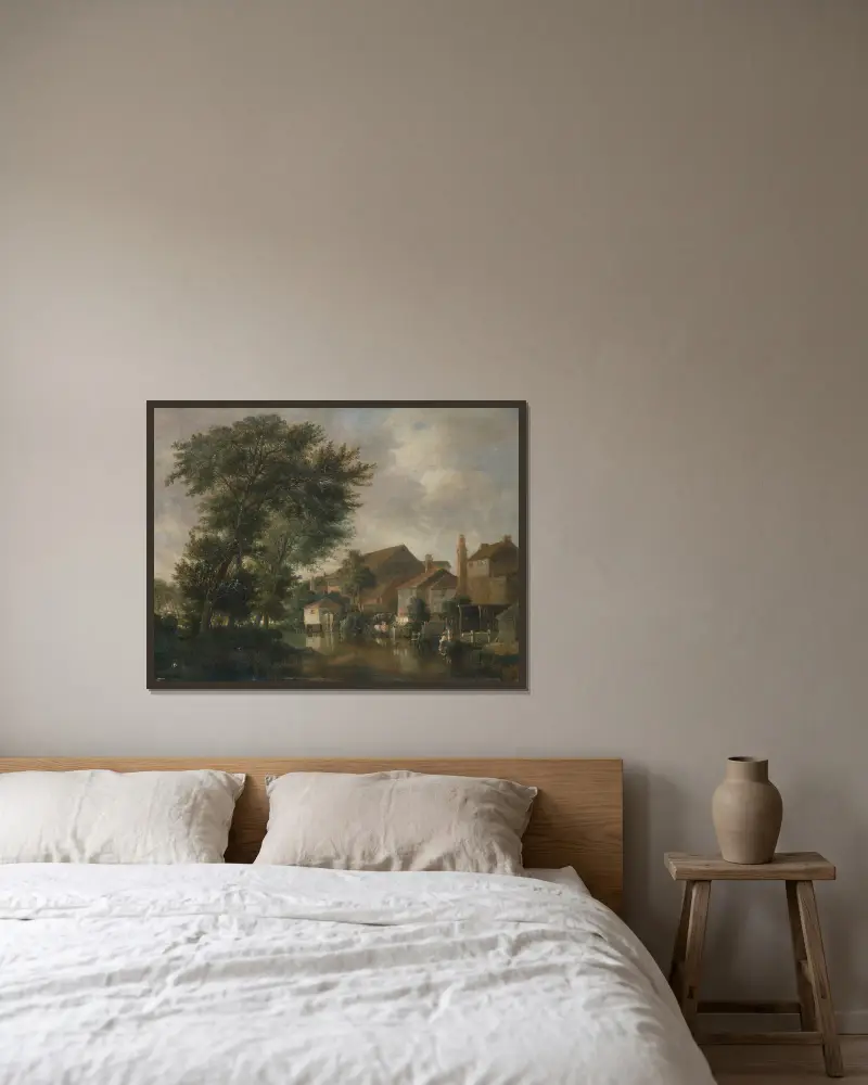 Der Fluss Wensum, Norwich von John Crome gerahmt an einer Wand