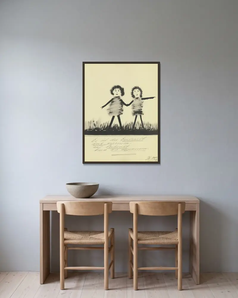 ”Es ist die Eintracht hochgepriesen …” av John Elsas inramad på en vägg