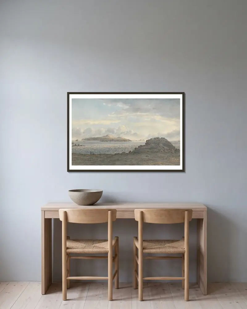 St. Davids Head, Pembrokeshire av John Glover inramad på en vägg