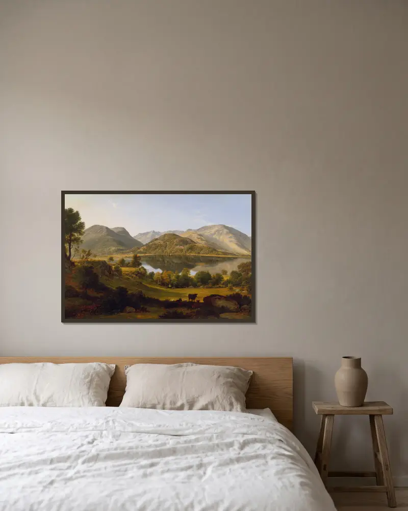 Ullswater, early morning av John Glover inramad på en vägg