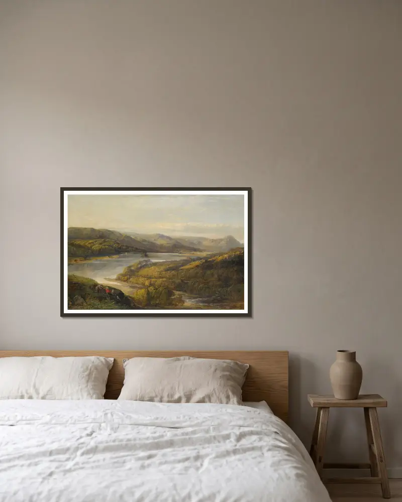 Widok na jezioro Grasmere z Loughrigg Fell, Kumbria, John Glover w ramie na ścianie