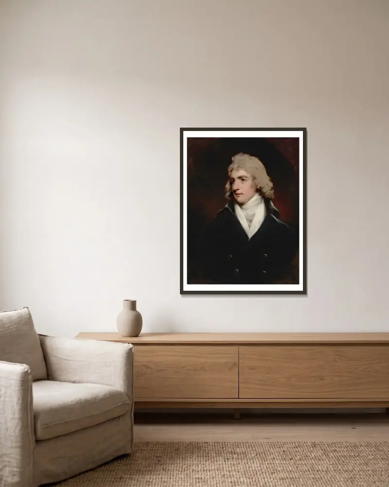 Porträtt av Charles Rose Ellis (1771–1845), 1:e baron Seaford av John Hoppner inramad på en vägg