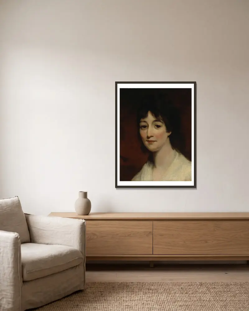 Porträt von Lady Cavendish von John Hoppner gerahmt an einer Wand
