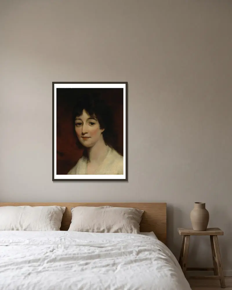 Porträt von Lady Cavendish von John Hoppner gerahmt an einer Wand