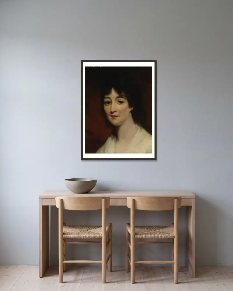 Porträt von Lady Cavendish von John Hoppner gerahmt an einer Wand