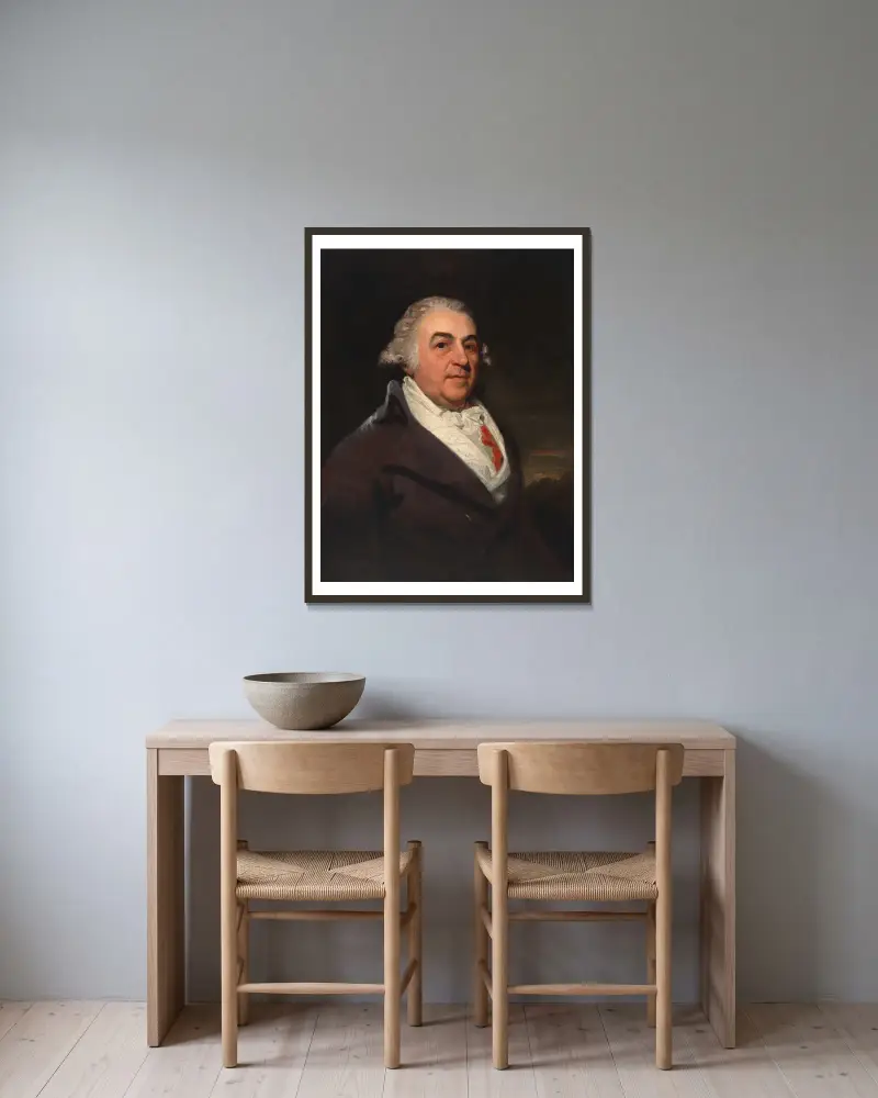 Richard Bache av John Hoppner inramad på en vägg