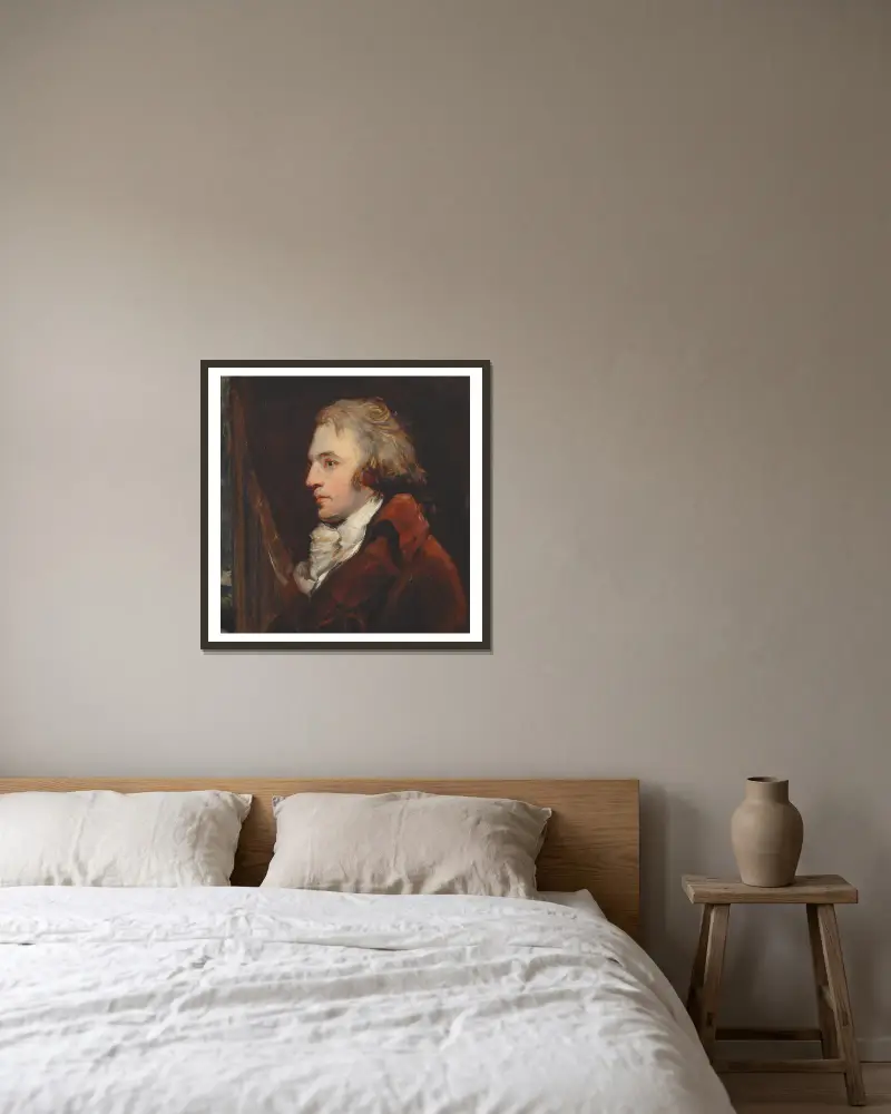Selbstbildnis von John Hoppner gerahmt an einer Wand