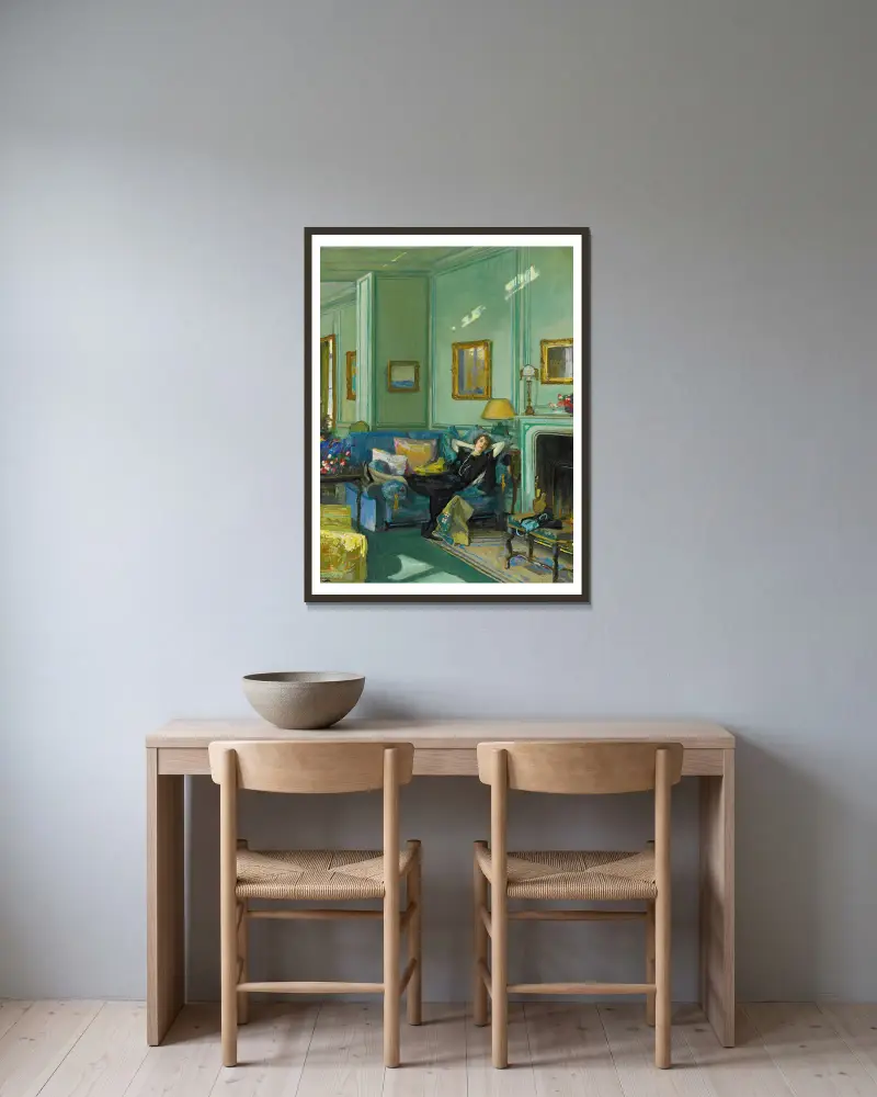 Pani Osler, Sir John Lavery w ramie na ścianie
