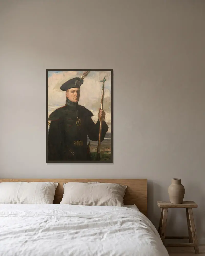 Sir Patrick Ford i Royal Archers uniform av Sir John Lavery inramad på en vägg