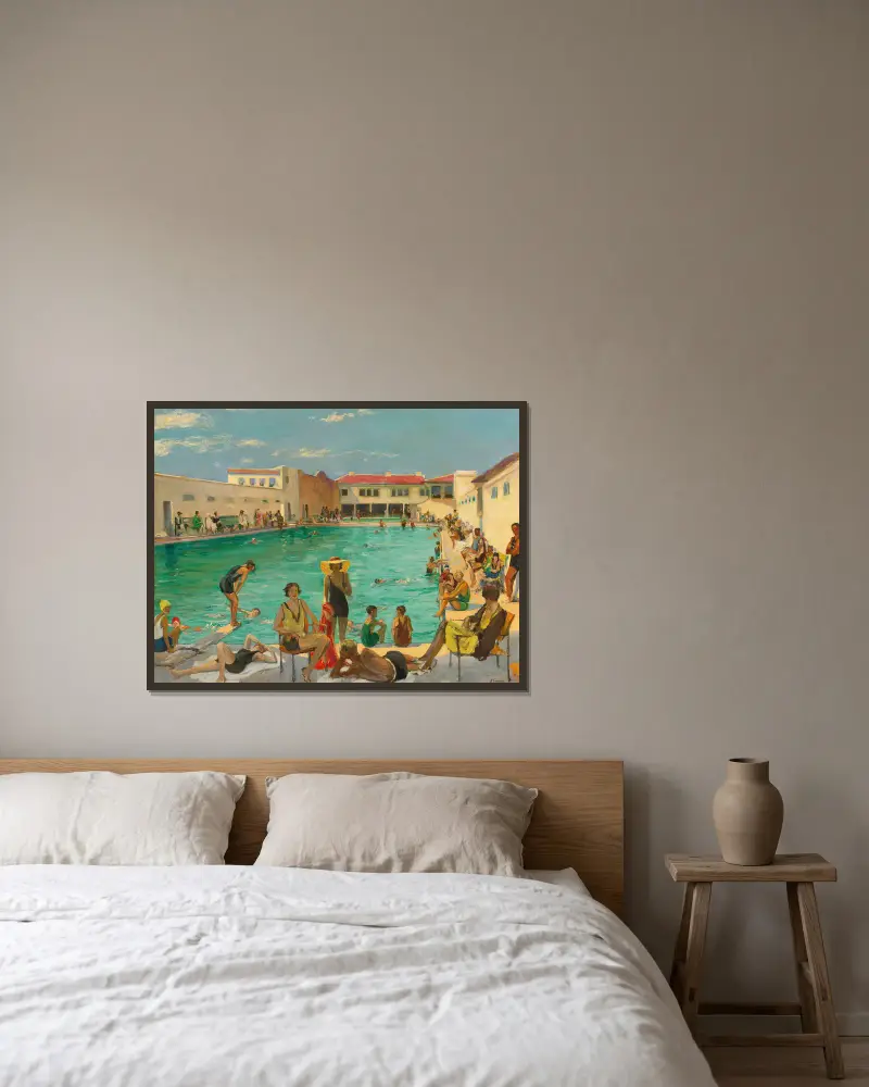 Zima na Floridě, Sir John Lavery v rámu na stěně