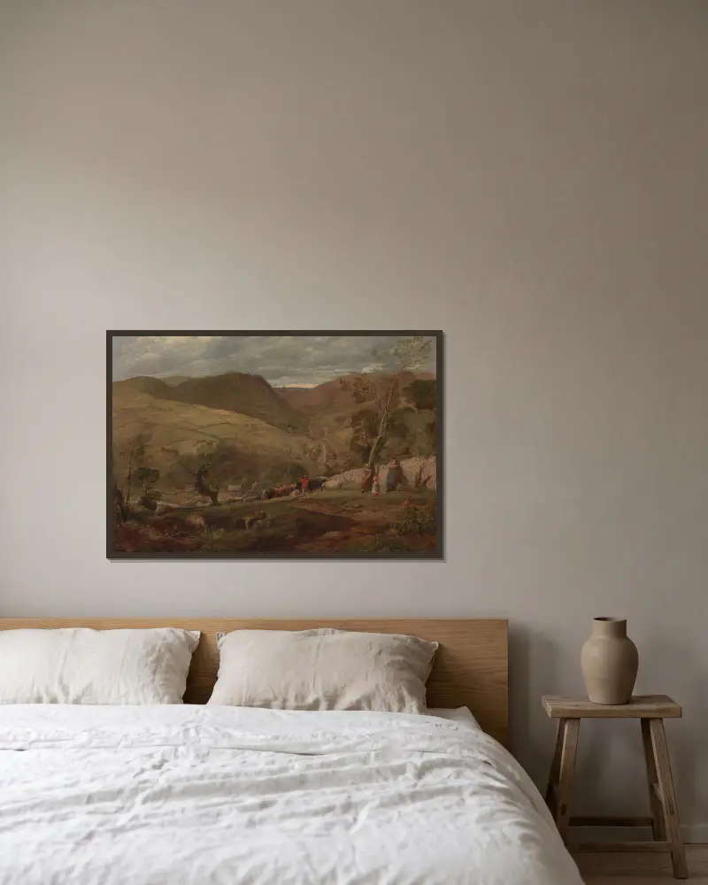 Hanson Toot, Blick ins Dovedale von John Linnell gerahmt an einer Wand