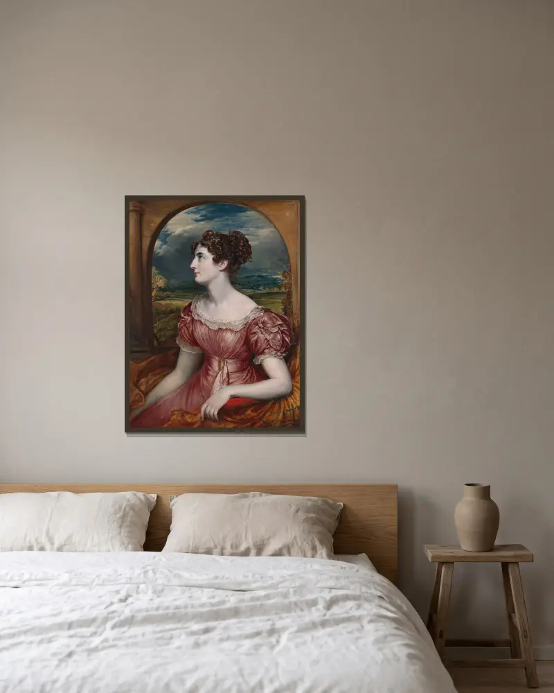 Miss Puxley av John Linnell inramad på en vägg