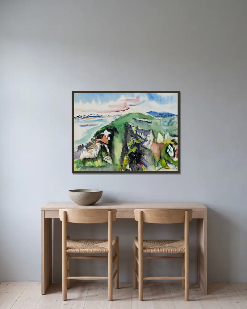 Deer Isle, Maine av John Marin inramad på en vägg