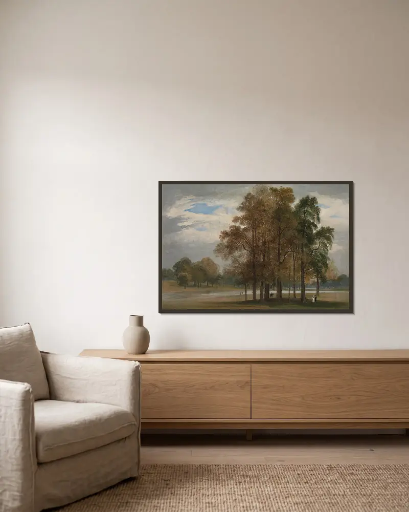 Hyde Park von John Martin gerahmt an einer Wand