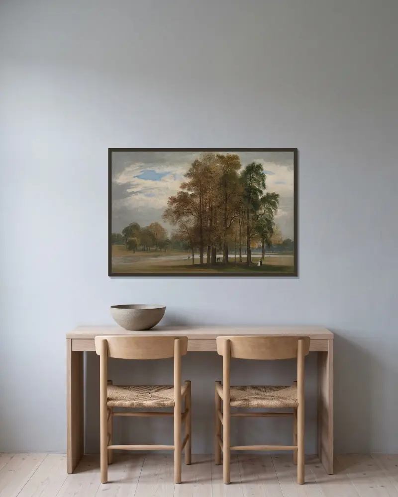 Hyde Park von John Martin gerahmt an einer Wand