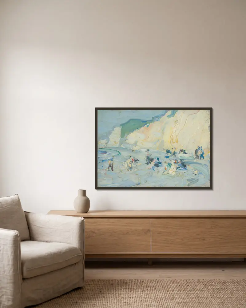 Berneval, Frankreich von Samuel John Peploe gerahmt an einer Wand