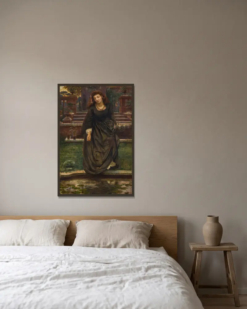 Akta dig, lita inte på henne, hon bedrar dig av Edward John Poynter inramad på en vägg