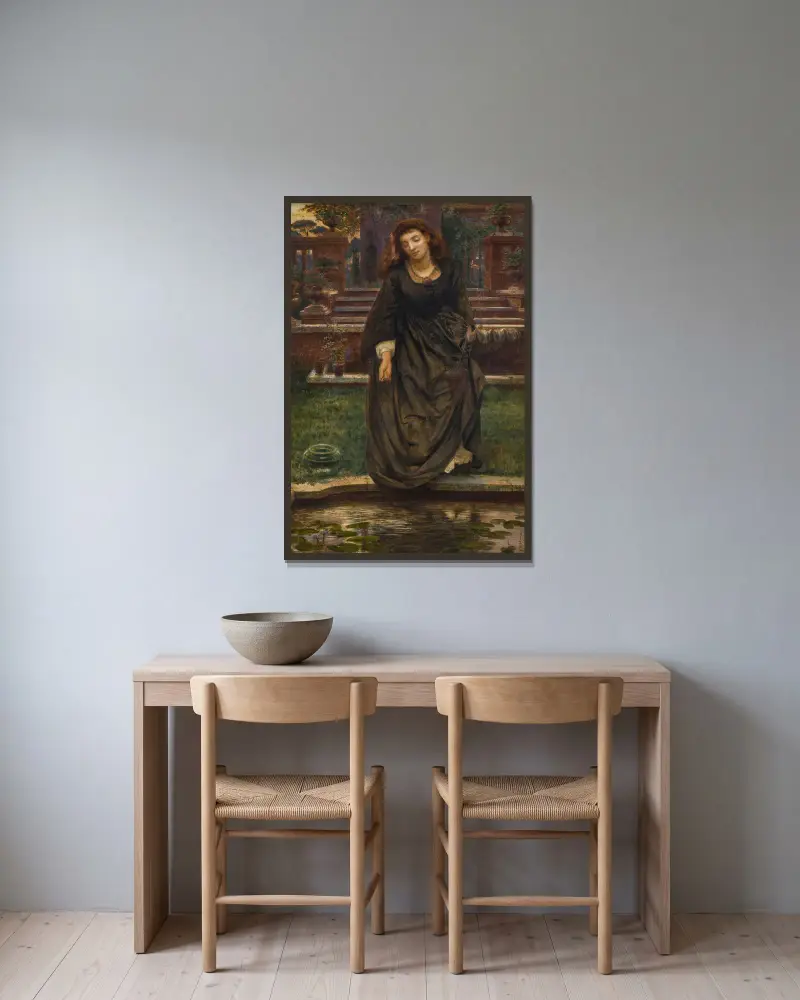 Akta dig, lita inte på henne, hon bedrar dig av Edward John Poynter inramad på en vägg