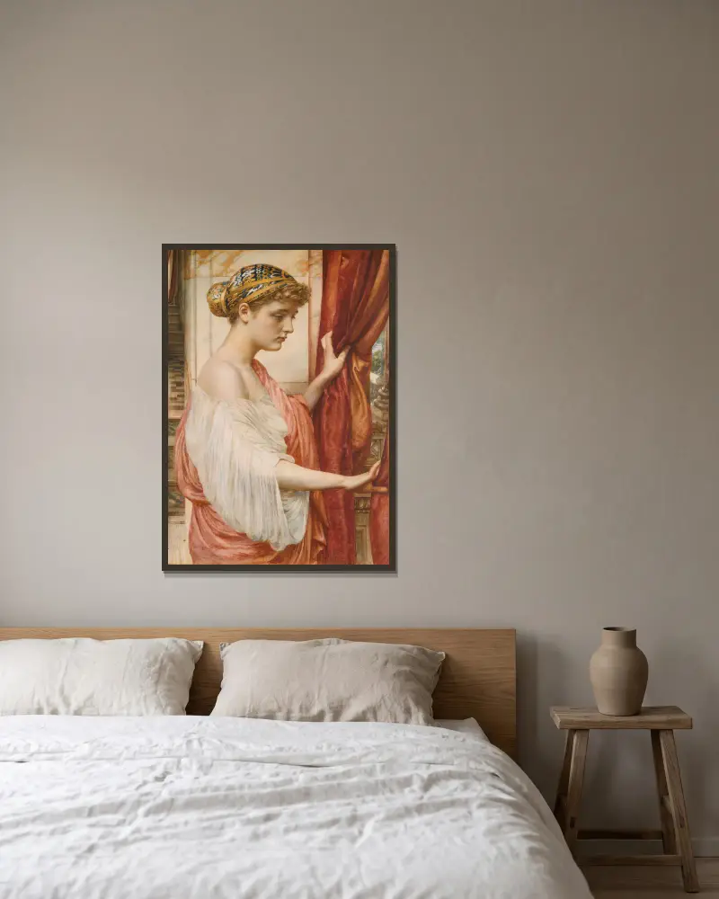 Psyche av Edward John Poynter inramad på en vägg