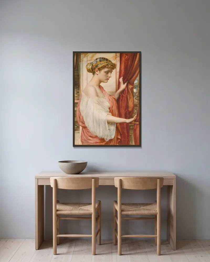 Psyche av Edward John Poynter inramad på en vägg