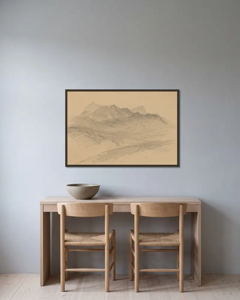 Rocky Mountains, Canada av John Ruskin inramad på en vägg