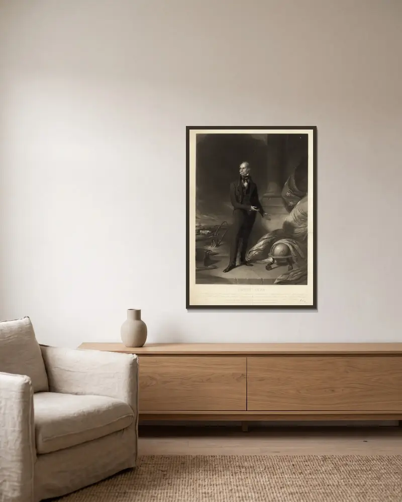 Henry Clay von John Sartain gerahmt an einer Wand