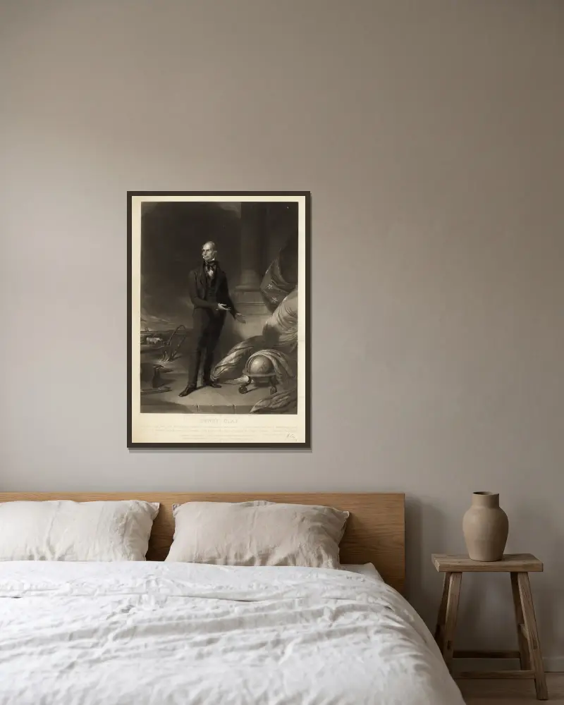 Henry Clay von John Sartain gerahmt an einer Wand