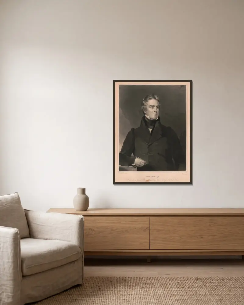 Horace Binney av John Sartain inramad på en vägg