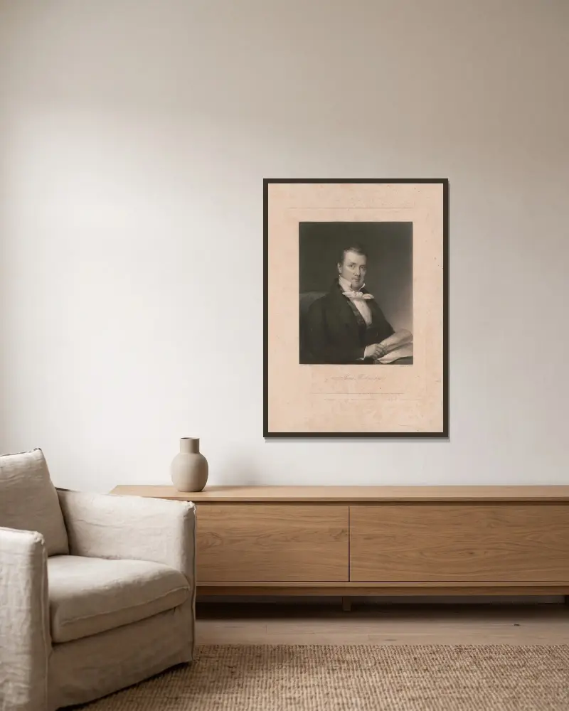 James Buchanan von John Sartain gerahmt an einer Wand