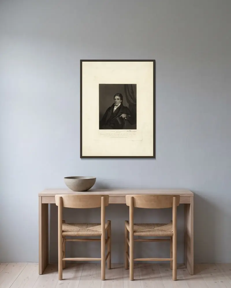 John Randolph från Roanoke av John Sartain inramad på en vägg