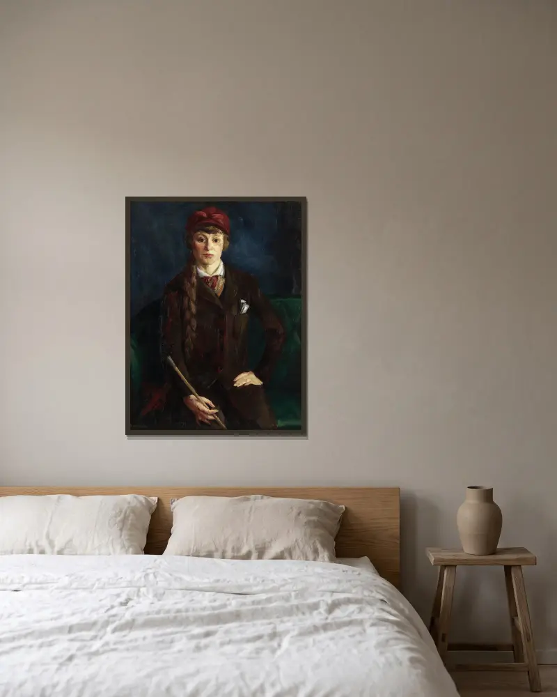 Gertrude S. Drick av John Sloan inramad på en vägg