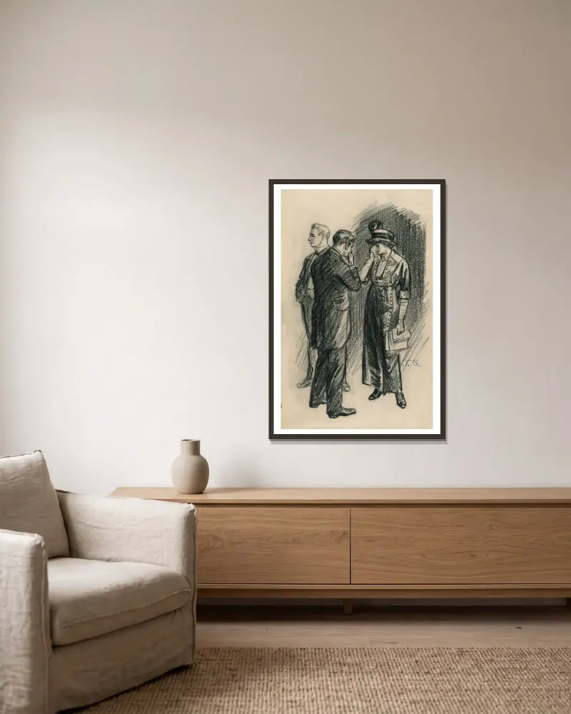 – Sa till henne att räkningen var förlorad. Hon grät av John Sloan inramad på en vägg