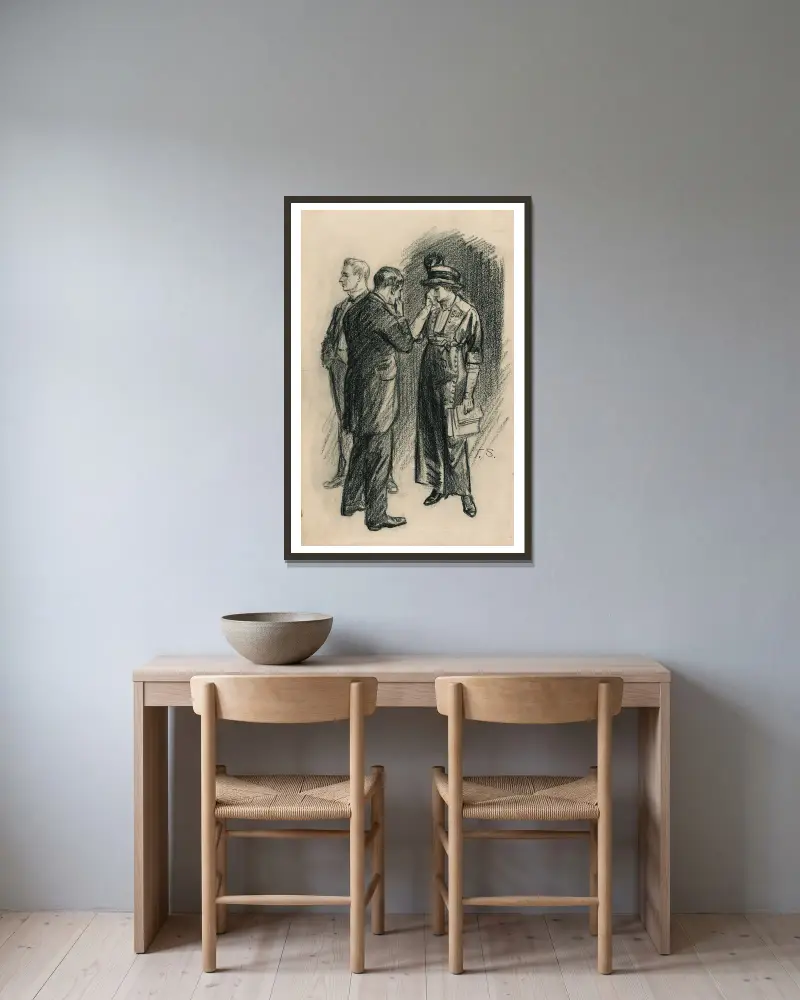 – Sa till henne att räkningen var förlorad. Hon grät av John Sloan inramad på en vägg