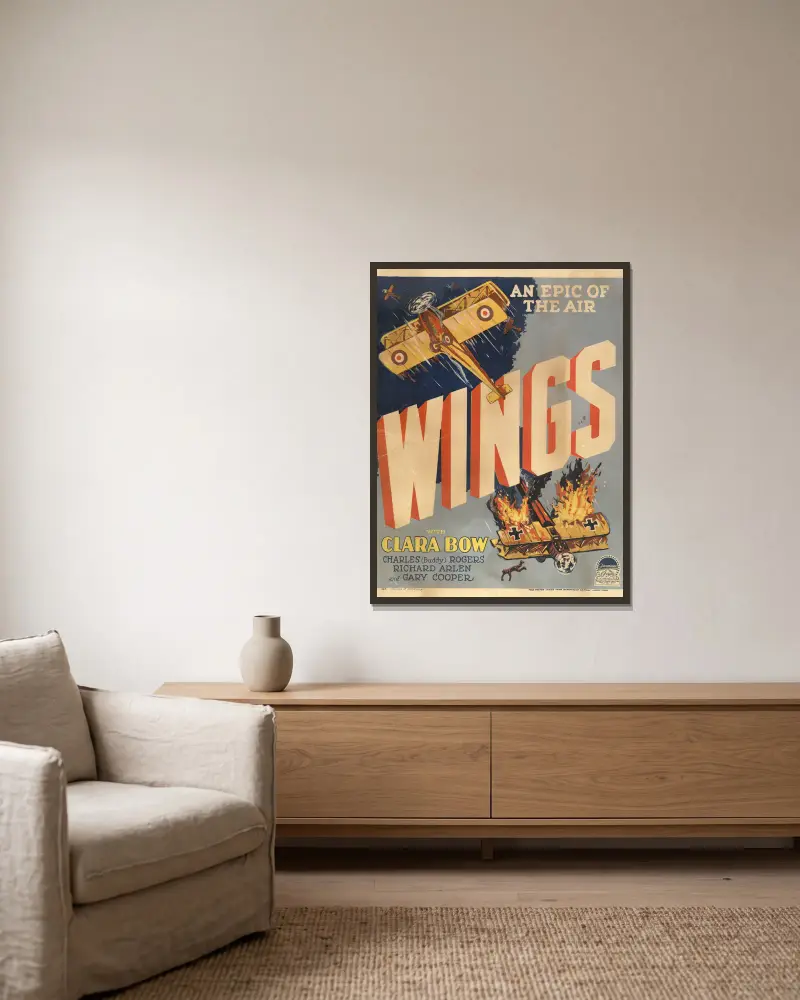 Wings av John Sloan inramad på en vägg