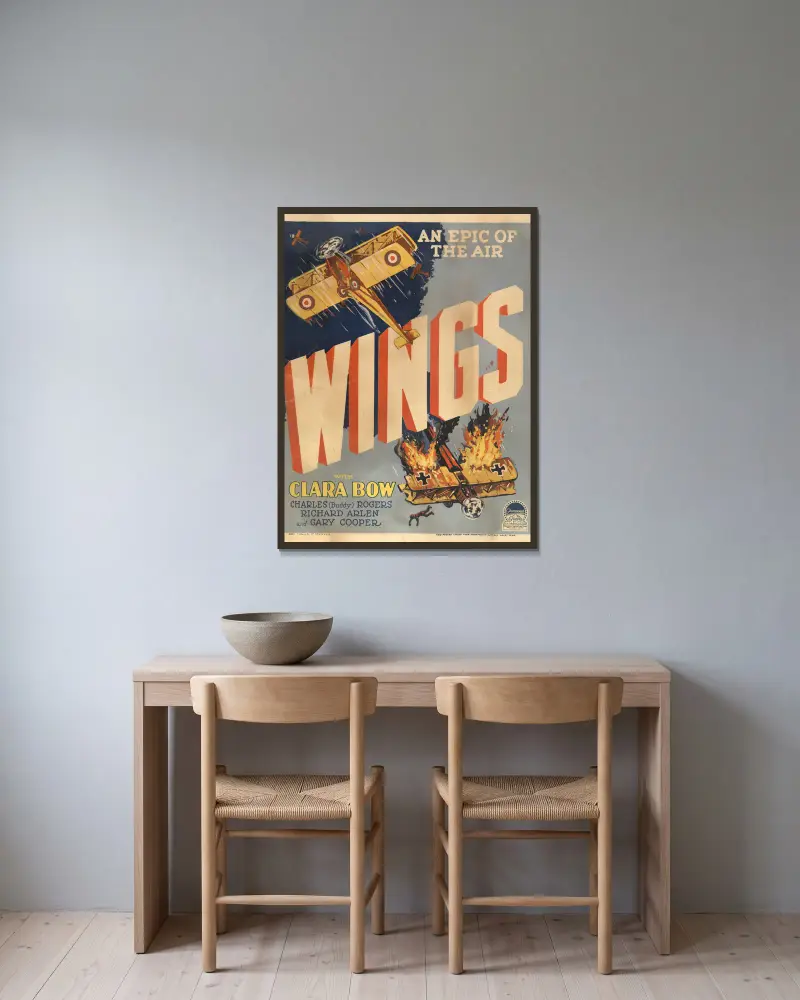 Wings av John Sloan inramad på en vägg