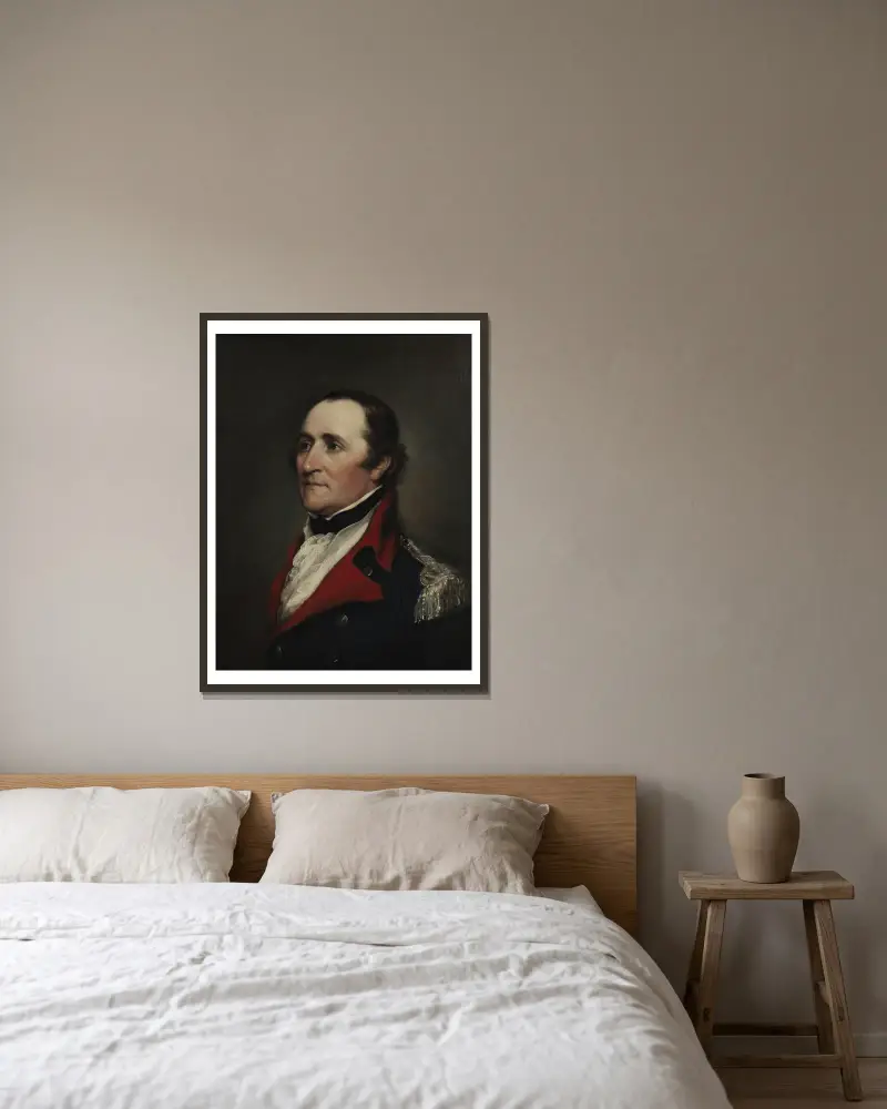 Generał brygady Ebenezer Huntington, John Trumbull w ramie na ścianie