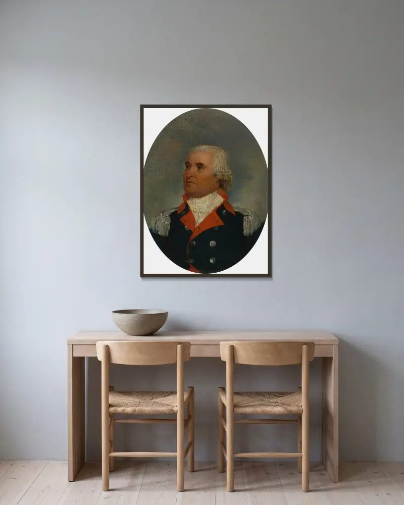 Charles Cotesworth Pinckney av John Trumbull inramad på en vägg
