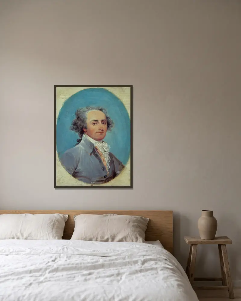 Giuseppe Ceracchi av John Trumbull inramad på en vägg