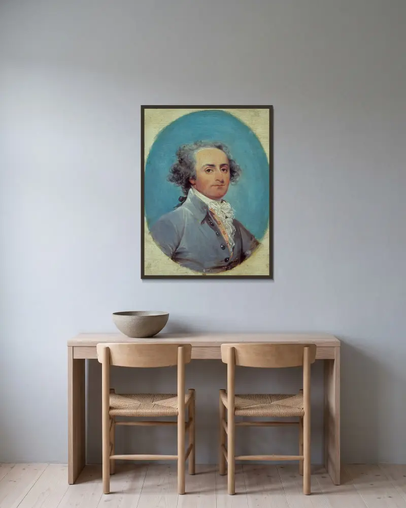 Giuseppe Ceracchi av John Trumbull inramad på en vägg