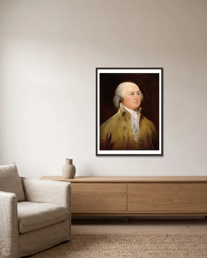 John Adams, John Trumbull w ramie na ścianie