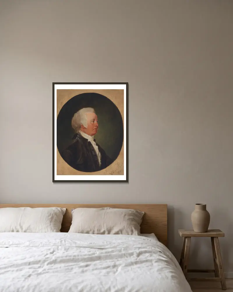 John Rutledge av John Trumbull inramad på en vägg