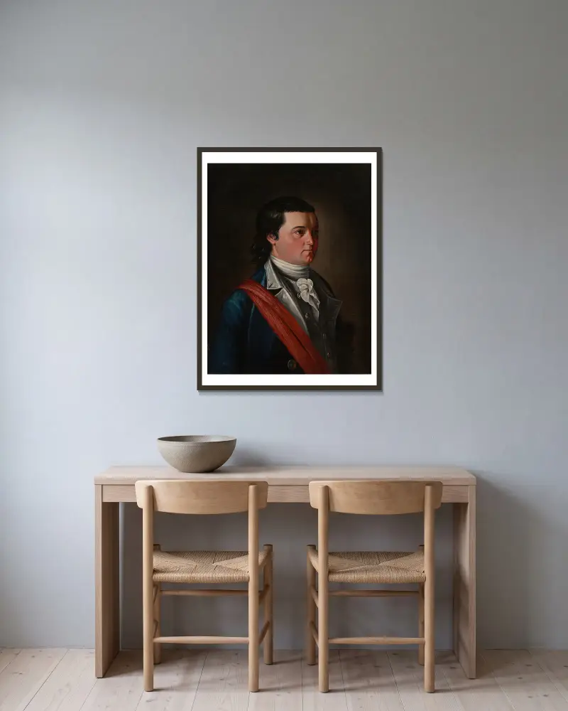 Major Roger Alden, John Trumbull w ramie na ścianie