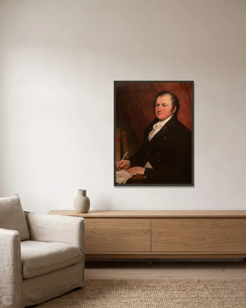 Robert Lenox (1759-1839) av John Trumbull inramad på en vägg