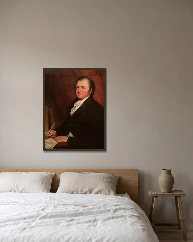 Robert Lenox (1759-1839) av John Trumbull inramad på en vägg