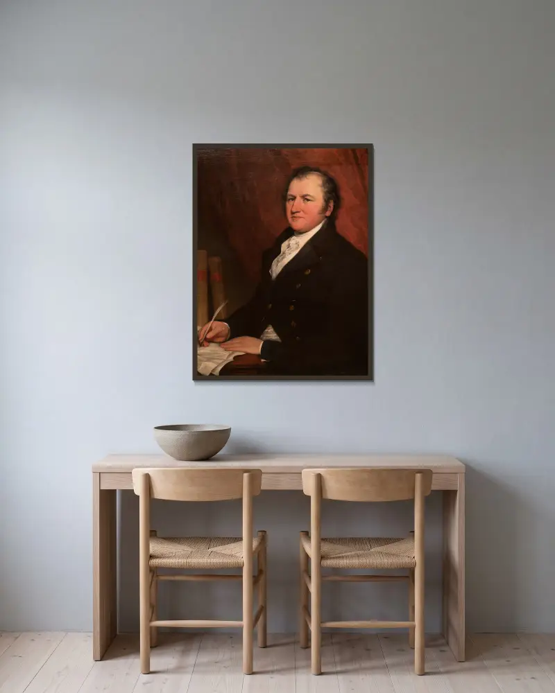 Robert Lenox (1759-1839) av John Trumbull inramad på en vägg