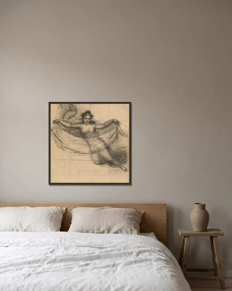 Eine Muse von John Vanderlyn gerahmt an einer Wand