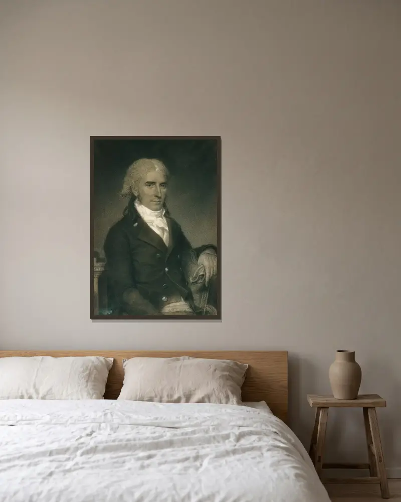 Daniel Strobel, Jr. av John Vanderlyn inramad på en vägg